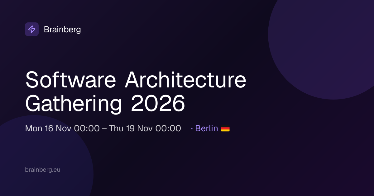 Software Architecture Gathering 2026